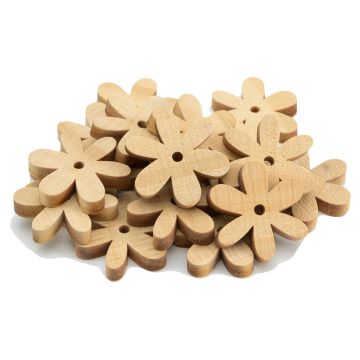 Small Wooden Daisy Flowers - Pack of 20