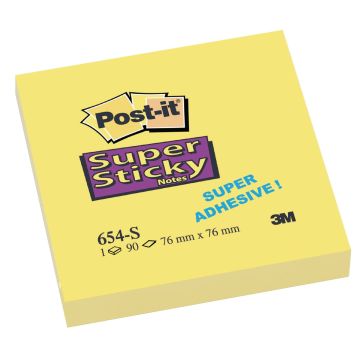Post-it Super Sticky Notes - 76 x 76mm - Pack of 12