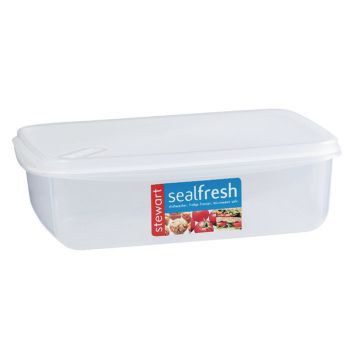 Rectangular Containers Plastic - 1 Litre - 195 x 140 x 60mm