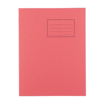 Exercise Books 9 x 7in 48 Page 7mm Squared - Red - Pack of 100