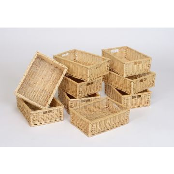 Wicker Deep Baskets - Pack of 6