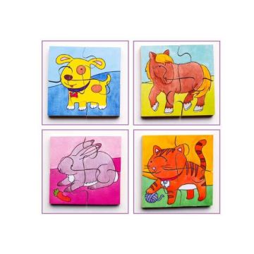 Interlocking Puzzles - Four in a Box Pets