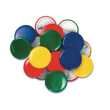 Plain Button Badges - Pack of 40