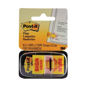 Post-It Index Sign Here Pop-up Dispenser