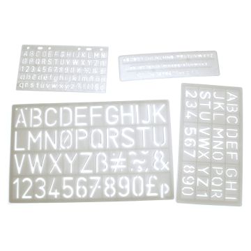 Classmates 5mm-30mm Lettering Stencil Set 4