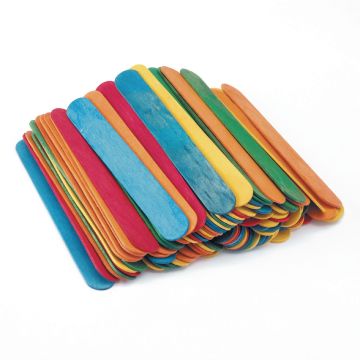 Classmates Jumbo Craft Sticks - Coloured - Pack of 100