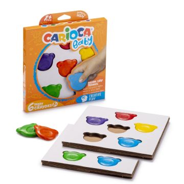 Carioca Baby Teddy Crayons - Pack of 6