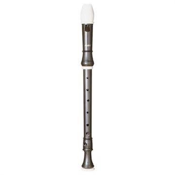 Aulos 309A Treble Recorder - Brown and White