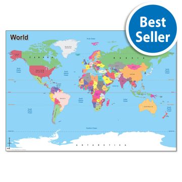 Colour Blind Friendly - World Political Map