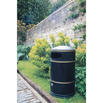 Heritage Lite Hooded Litter Bin - 100L - Burgundy
