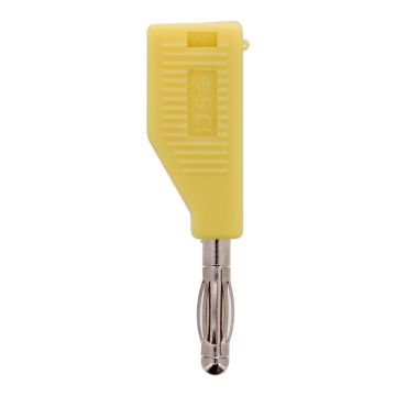4mm Stackable Plug - Yellow - Pack of 10