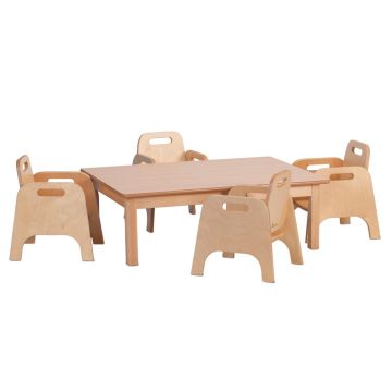 Millhouse Table and 4 Sturdy Chairs - H140mm
