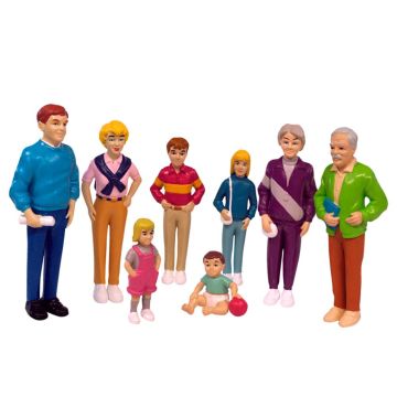 Block Play People - Family with White Skin