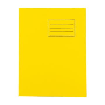 Exercise Books 9 x 7in 64 Page 8mm/Blank Alternate - Yellow - Pack of 100