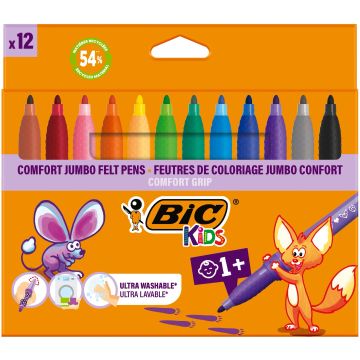 BIC Kids Comfort Jumbo Felt Pen Class - Pack of 96