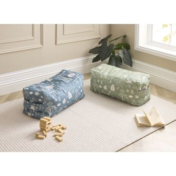Sage Green and Blue Two Seater Bench - Pack of 2