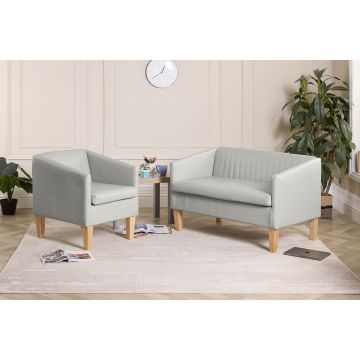 Contemporary Breakout Sofa & Chair Set - Grey