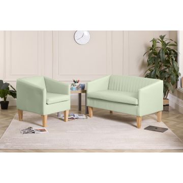 Contemporary Breakout Sofa & Chair Set - Green