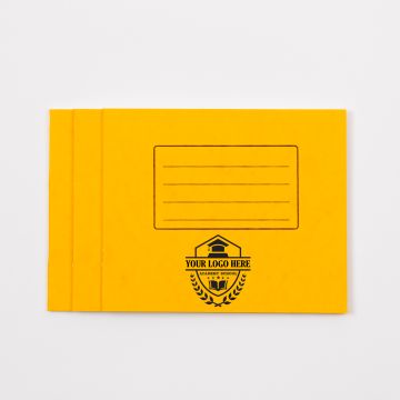  5.25" x 6.5" Exercise Book 32p- 8mm Ruled- Yell