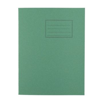 Exercise Books 9 x 7in 80 Page 8mm F&M - Dark Green - Pack of 100