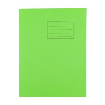 Exercise Books 9 x 7in 80 Page 8mm F&M - Light Green - Pack of 100