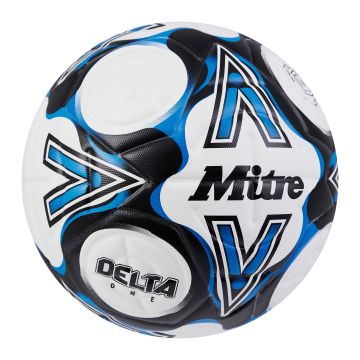 Mitre Delta One Football - 5 - White-Blue