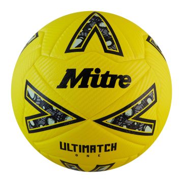 Mitre Ultimatch One Football - Yellow - Size 4 - Pack of 12