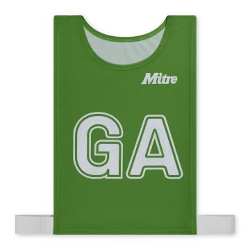 Mitre Pro Netball Bib - Green - M - Pack of 7