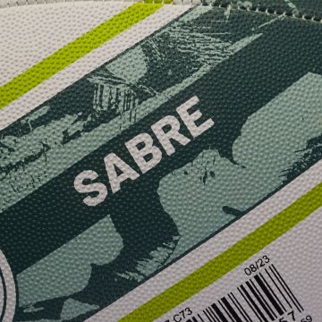 Mitre Sabre Training Rugby Ball - White/Mint/Lime - Size 3
