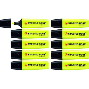 Stabilo Boss Highlighters - Yellow - Pack of 10