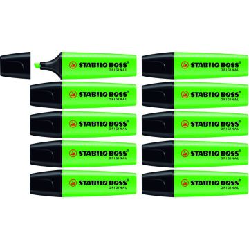 Stabilo Boss Highlighters - Green - Pack of 10