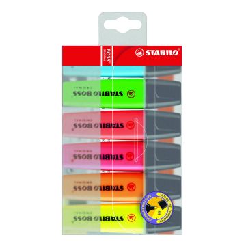 Stabilo Boss Highlighters - Assorted - Pack of 6