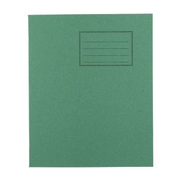 Exercise Books 8 x 6.5in 48 Page 8mm F&M - Dark Green - Pack of 100