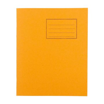 Exercise Books 8 x 6.5in 48 Page 8mm F&M - Orange - Pack of 100