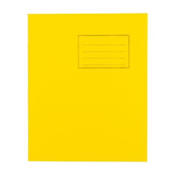 Exercise Books 8 x 6.5in 80 Page 8mm Feint/Blank Alternate - Yellow - Pack of 100