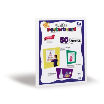 Assorted Poster Board - 200gsm - 560 x 710mm. Pack of 50