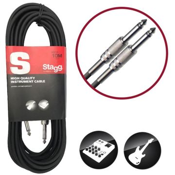 Stagg Jack to Jack Unbalanced Instrument Cable - 10m