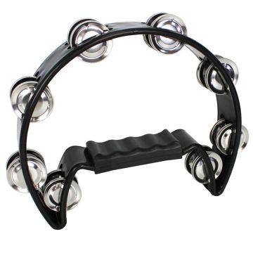 A-Star Half Moon Tambourine - Black