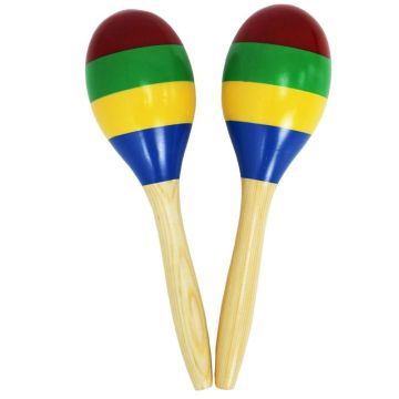 A-Star Multi Coloured Wooden Maracas