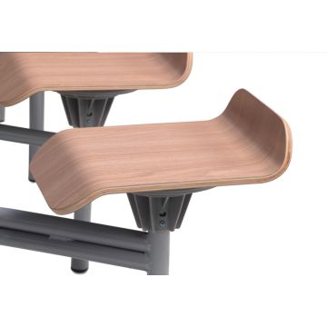 12 Seat Primo Mobile Folding Table with Seats - Oak