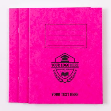  9"x7" Exercise Book 80p - Plain- Pink - Pk 100