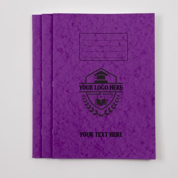  A4+ Exercise Book 80P - 8mm Ruled- Purple - Pk 50