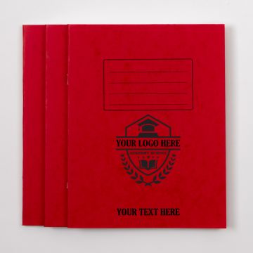  A4 Exercise Book 32p - 12mm Ruled/Plain Alternate- Red