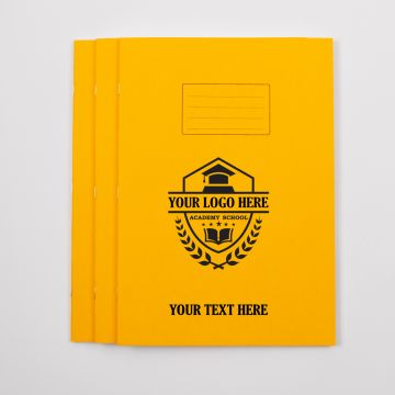  A4 Exercise Book 64p - 8mm Ruled/Plain Alternate- Yellow 