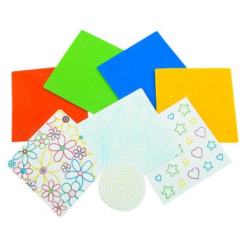 Classmates Rubbing and Embossing Plates - Pack of 4