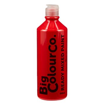 Ready Mixed Washable Paint 600ml - Red - Pack of 6