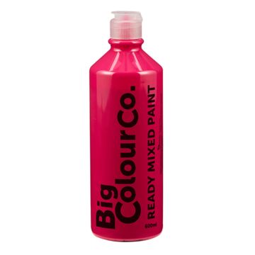 Ready Mixed Washable Paint 600ml - Cerise - Pack of 6