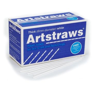 Artstraws 6mm White - Pack of 900