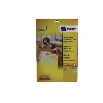 Avery Removable Laser Labels - 80 Per Sheet L4732REV - Pack of 25