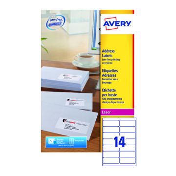 Avery Laser Labels - 14 Per Sheet L7163 - Pack of 40